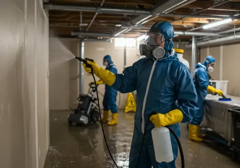 Basement Sanitization and Antimicrobial Treatment process in Topsfield, MA